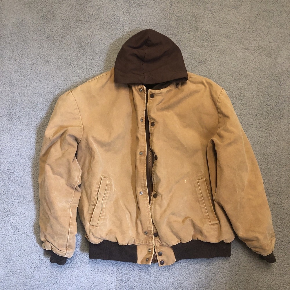 Vintage Muleskins Workwear Jacket XL 90s by Carhartt Brown Blanket Lined